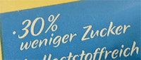 Vollkorn Waffeln mit 30% weniger Zucker laut Label auf der Verpackung